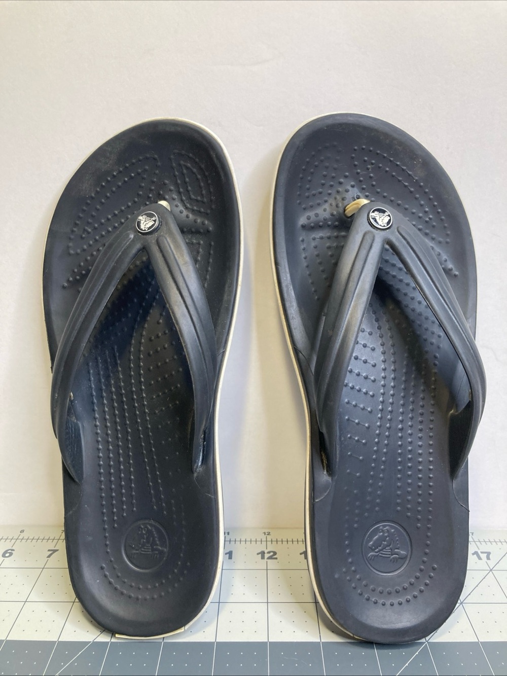 Crocs Adult Baya II Flip Flops Blue Coastal Beach Sandals Men 5 Women 7